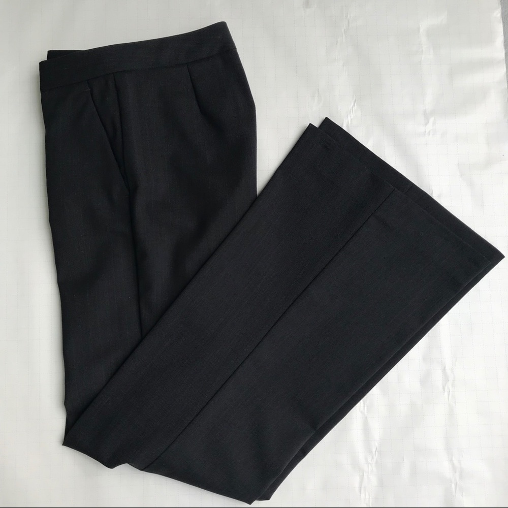 Theory Flat Front Career Gray Pinstripes Pants